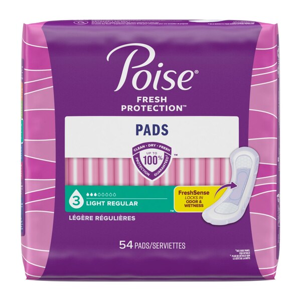 Poise Incontinence Pads Light Absorbency