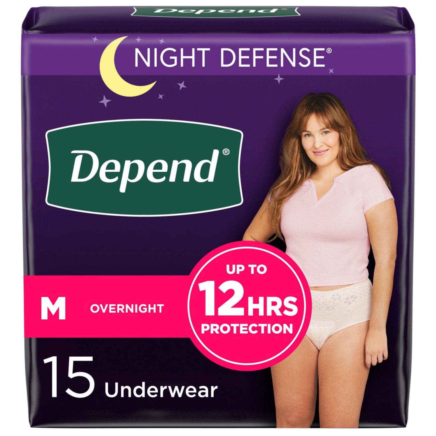 Depend Night Defense Incontinence Underwear for Women, Overnight