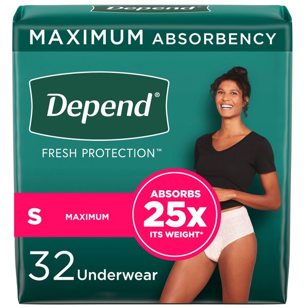 Depend FIT-FLEX Incontinence Underwear for Women Maximum Absorbency