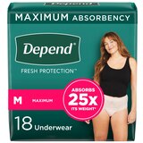 Depend FIT-FLEX Incontinence Underwear for Women Maximum Absorbency, thumbnail image