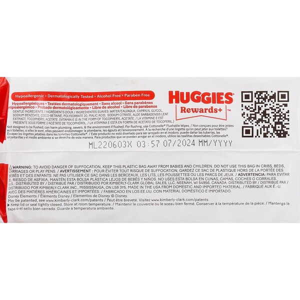 Huggies Simply Clean Baby Wipes, Unscented, Refill, 192 CT
