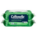 Cottonelle GentlePlus Flushable Wet Wipes, 2 ct (84 wipes total), thumbnail image