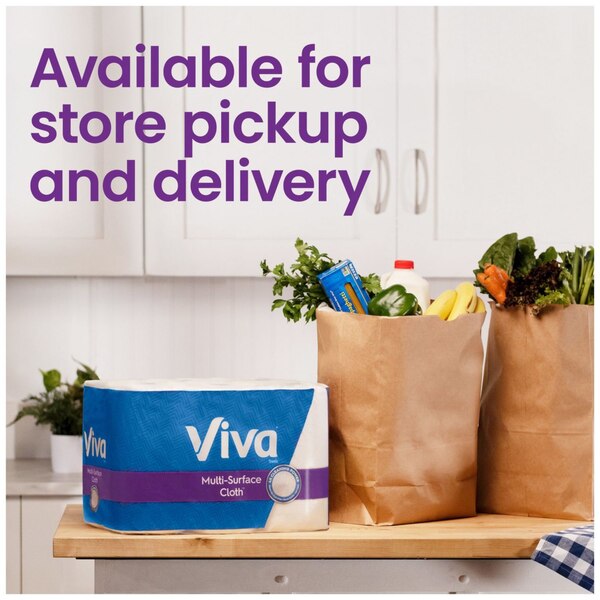 Viva Multi-Surface Cloth Paper Towels, Choose-A-Sheet, 6 Big Rolls