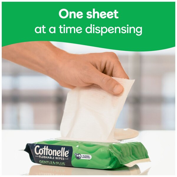 Cottonelle GentlePlus Flushable Wet Wipes, 42 CT