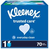 Kleenex Trusted Care Facial Tissues, 1 Cube Box, 70 Tissues per Box, 2-Ply, thumbnail image
