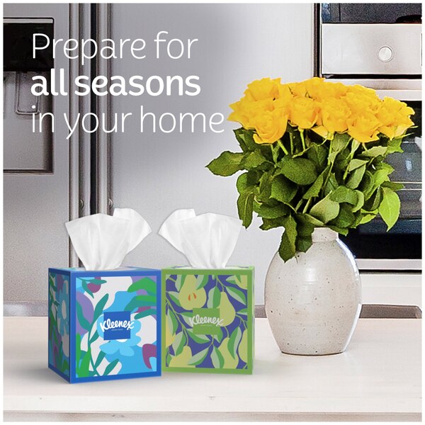 Kleenex Trusted Care Facial Tissues, 1 Cube Box, 70 Tissues per Box, 2-Ply