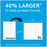 Cottonelle XL Flushable Wet Wipes, Adult Wipes Large, 1 Flip-Top Pack, 45 Wipes per Pack, thumbnail image