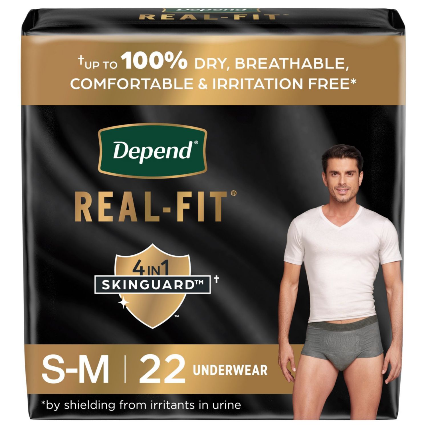 Depend Real Fit for Men Incontinence Briefs Maximum Absorbency