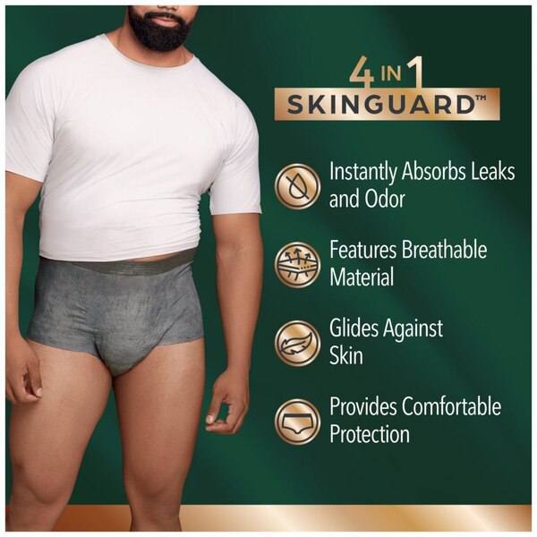 Depend Real Fit for Men Incontinence Briefs Maximum Absorbency