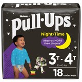Huggies Pull-Ups Night Time Boys' Training Pants, 3T-4T, 18 CT, thumbnail image