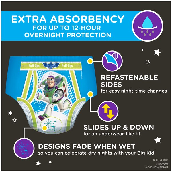 Huggies Pull-Ups Night Time Boys' Training Pants, 3T-4T, 18 CT