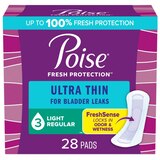 Poise Ultra Thin Incontinence Pads Light Absorbency, thumbnail image 1 of 7