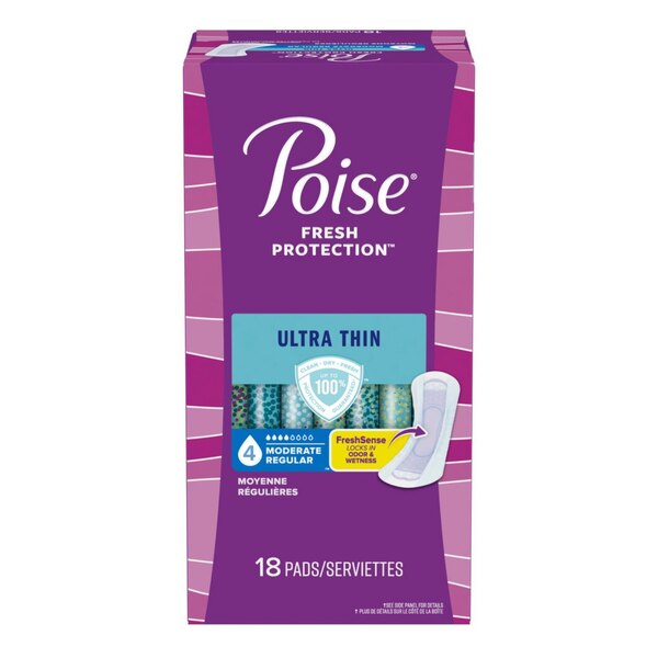 Poise Ultra Thin Incontinence Pads Moderate Absorbency