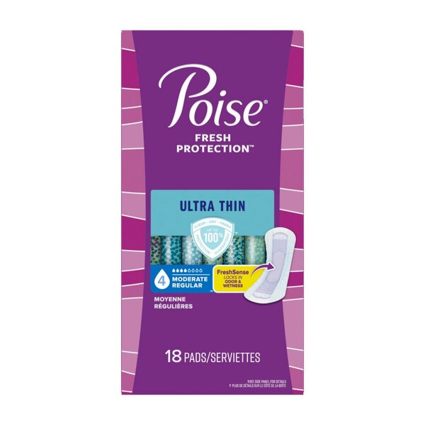 Poise Ultra Thin Incontinence Pads Moderate Absorbency