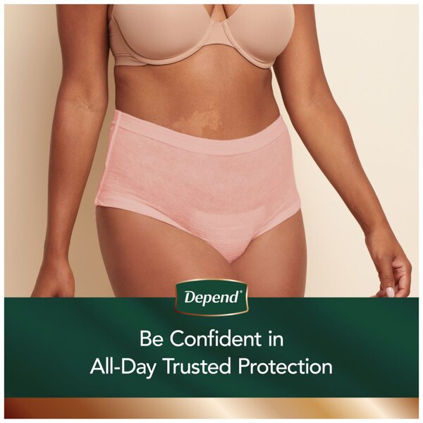 Depend Silhouette Adult Incontinence and Postpartum Underwear for Women Maximum Absorbency