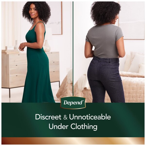 Depend Silhouette Adult Incontinence and Postpartum Underwear for Women Maximum Absorbency