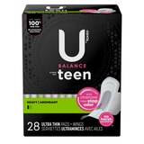 U by Kotex Ultra Thing Teen Pads, with Wings, Unscented, Extra Absorbency, thumbnail image