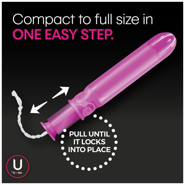 U by Kotex Click Compact Tampons, Unscented, Super Plus