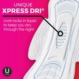 U by Kotex Ultra Thing Teen Pads with Wings, Unscented, Overnight, thumbnail image