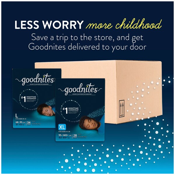 Goodnites Nighttime XL Underwear, 9 CT