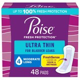 Poise Ultra Thin Incontinence Pads Moderate Absorbency, thumbnail image