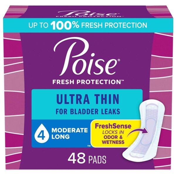Poise Ultra Thin Incontinence Pads Moderate Absorbency