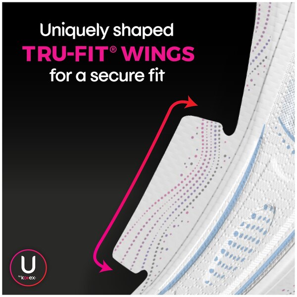 U by Kotex AllNighter Ultra Thin Pads with Wings, Unscented, Overnight