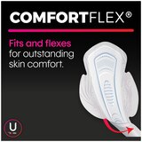 U by Kotex CleanWear Ultra Thin Pads with Wings, Unscented, Regular, thumbnail image 2 of 7