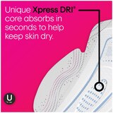 U by Kotex CleanWear Ultra Thin Pads with Wings, Unscented, Regular, thumbnail image 3 of 7