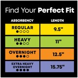 U by Kotex AllNighter Ultra Thin Overnight Pads with Wings, Unscented, 24 CT, thumbnail image