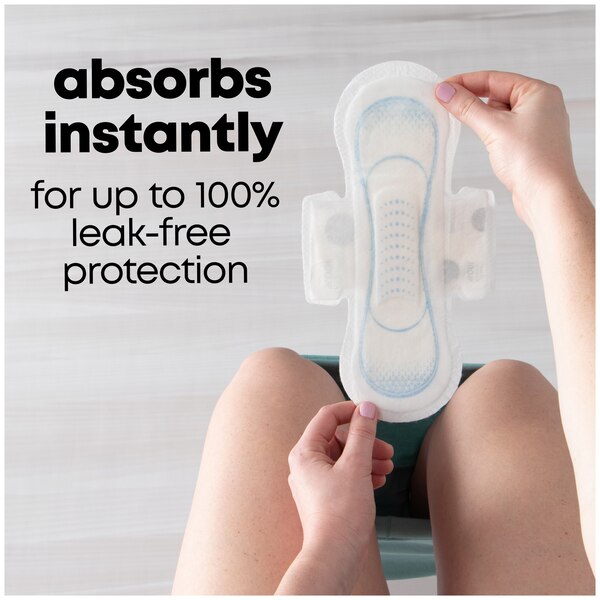 U by Kotex Security Ultra Thin Pads with Wings, Heavy, 32 CT