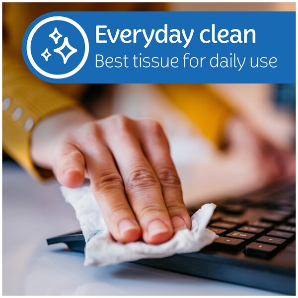 Kleenex Trusted Care Everyday Clean Facial Tissues, 1 Box (160 tissues per box)