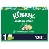 Kleenex Soothing Lotion Facial Tissues with Coconut Oil, 1 Flat Box, 120 Tissues per Box, 3-Ply, thumbnail image 1 of 9