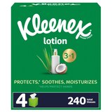 Kleenex Soothing Lotion Facial Tissue, Assorted Designs, 4 Cubes, thumbnail image