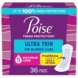 Poise Ultra Thin Incontinence Pads Maximum Absorbency, thumbnail image 1 of 7