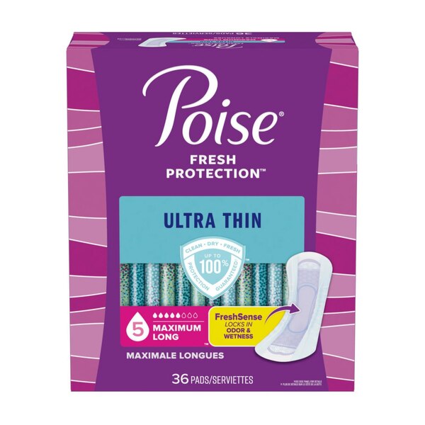 Poise Ultra Thin Incontinence Pads Maximum Absorbency