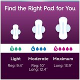 Poise Ultra Thin Incontinence Pads for Women with Wings Postpartum Pads for Bladder Leaks, Light Absorbency, 66 CT, thumbnail image