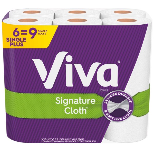 Viva Signature Cloth Choose-A-Sheet Paper Towels, 6 Big Rolls