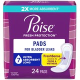 Poise Ultra Absorbent Long Pads, 24 CT, thumbnail image