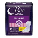 Poise Overnight Incontinence Pads for Women Ultimate Absorbency, 24 CT, thumbnail image