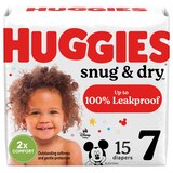 Huggies Snug & Dry Baby Diapers, Size 7 (41+ lbs), 15 CT, thumbnail image