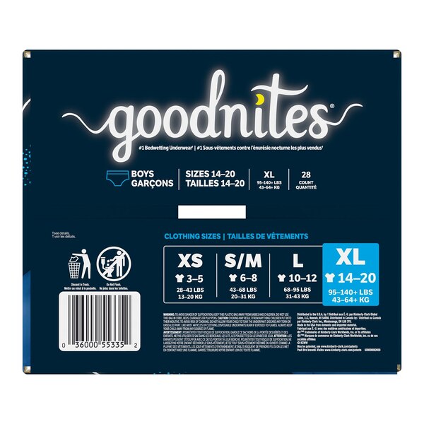 GOODNITES GIGAPK YOUTH PANT XL BOY 28CT