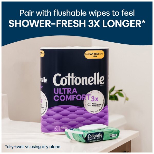 Cottonelle Ultra Comfort Toilet Paper Mega Rolla, 9 ct