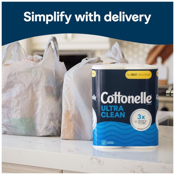 Cottonelle Ultra Clean Toilet Paper, 9 Mega Rolls