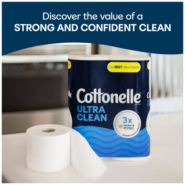 Cottonelle Ultra Clean Toilet Paper, 9 Mega Rolls