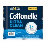 Cottonelle Ultra Clean Toilet Paper, Strong Toilet Tissue, 4 Mega Rolls, thumbnail image