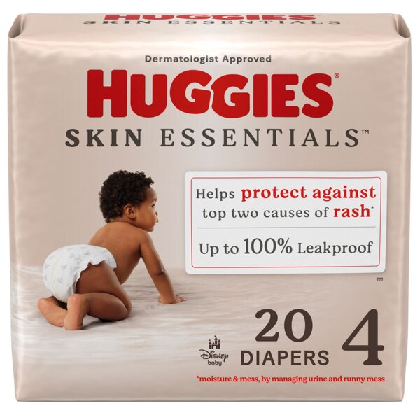 Huggies Skin Essentials Diapers Jumbo pack, Size 4, 20 CT