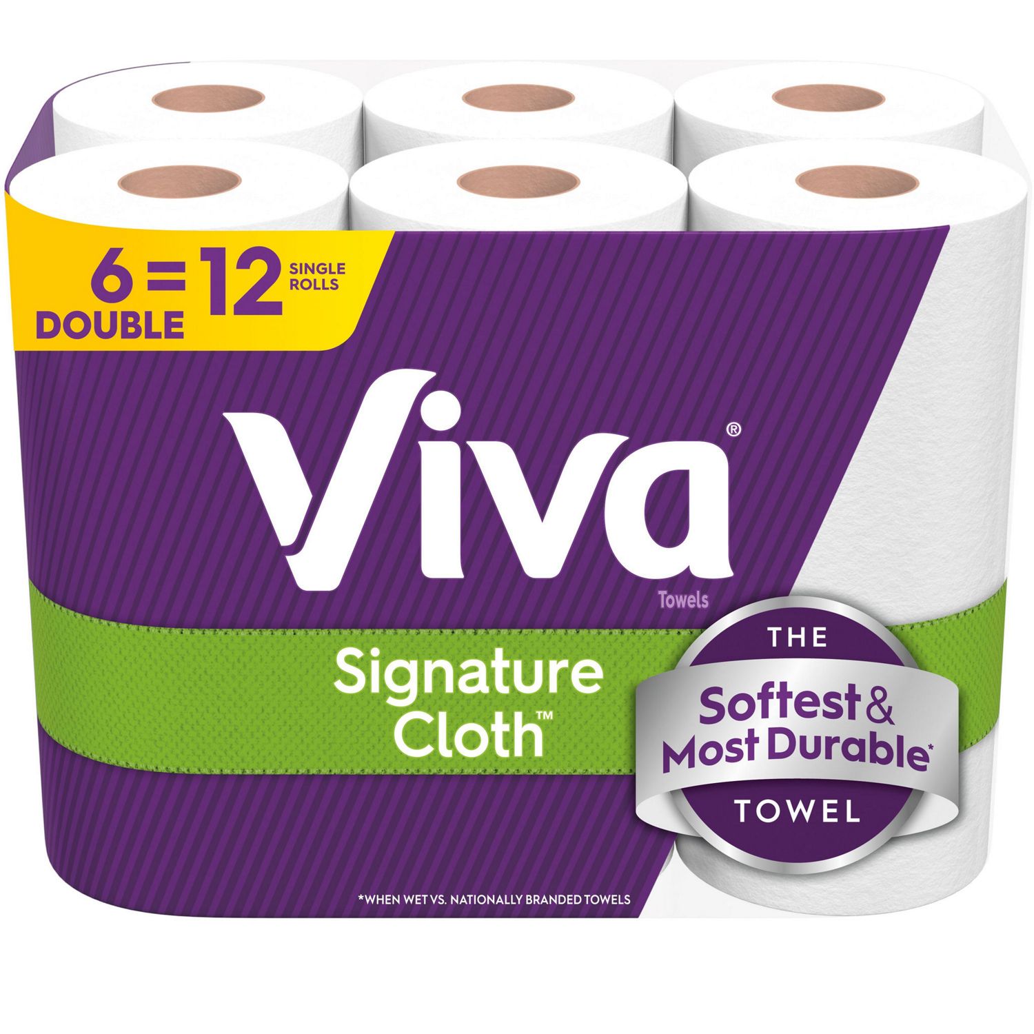 Viva Signature Cloth Double Roll Paper Towels, 6 ct