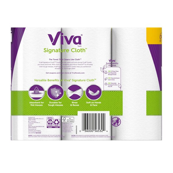 Viva Signature Cloth Double Roll Paper Towels, 6 ct