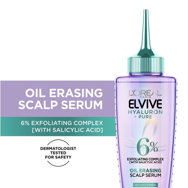L'Oreal Paris Elvive Hyaluron + Pure Oil Erasing Scalp Serum, 3.45 OZ